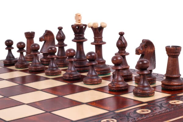 Consul luxe houten schaakspel CHW3 BROWN 7