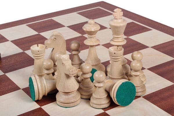 Houten schaakstukken (98mm - maat 7) witte stukken