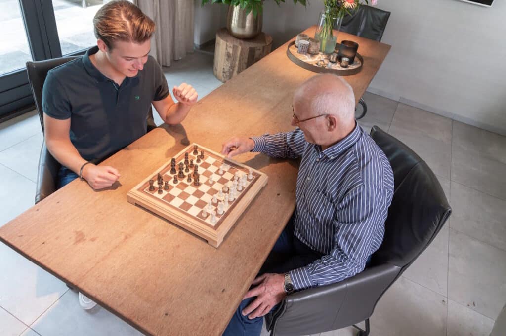 Engelhart Schaakspel Deluxe Inklapbaar - Houten Scha