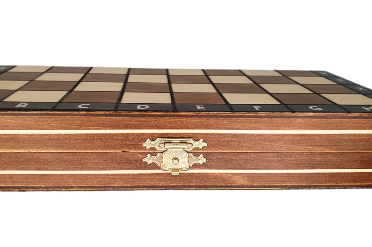 Prachtig handgemaakt houten schaakspel, mooi houtsnijwerk