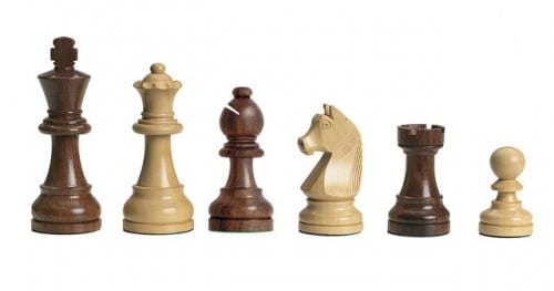 discretie Verstelbaar vergelijking DGT Timeless houten schaakstukken verzwaard KH 95 mm