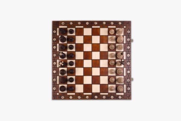 Imperator luxe houten schaakspel 52 x 52 cm (2)