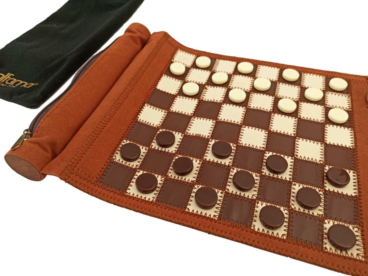 Yenigun 20 Persian Pattern Laminated Compressed Wood Checkers Backgammon Set