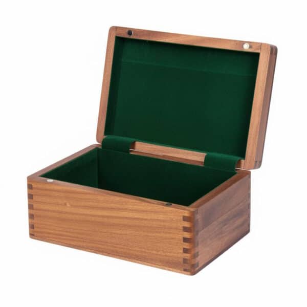Luxe houten kistje voor schaakstukken (max. maat 6) – Acaciahout