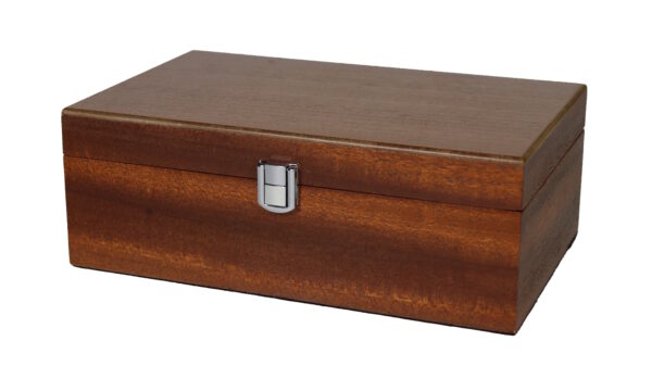 Luxe houten kistje voor schaakstukken (maat 5) - Sapele