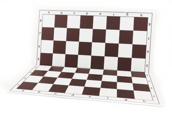 PU schaakbord Veld 57 mm bruin wit - inklapbaar