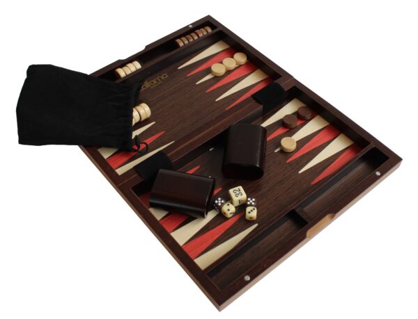 Italfama backgammon koffer Walnoot & Wortelhout - 28 x 18 cm - G444MAG (3)