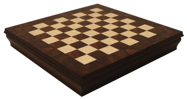 Schaakbord Walnut Briar Wood Chessboard Box - 334W